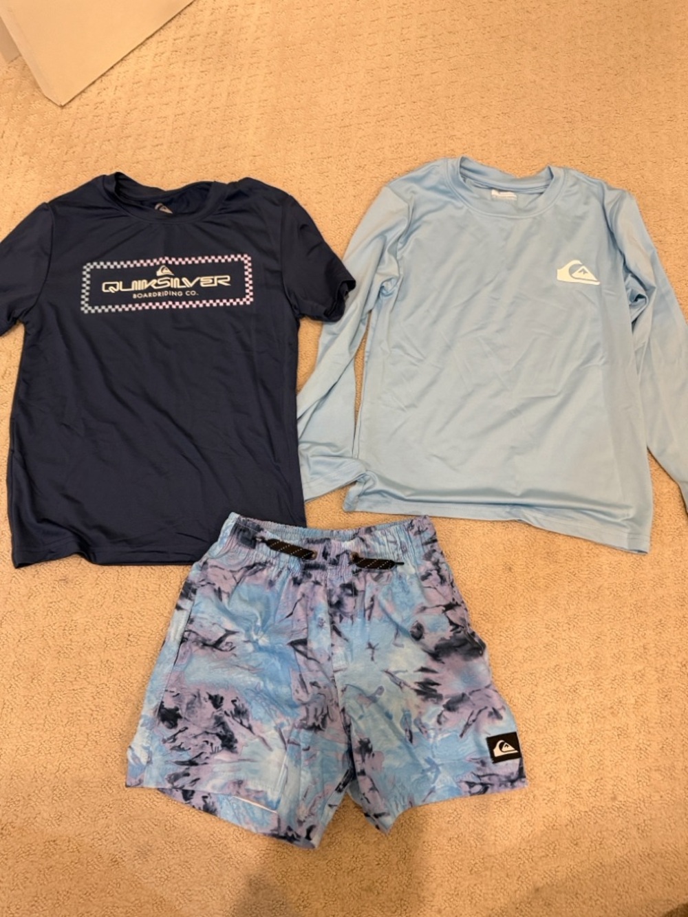 NWT Quiksilver Kids Swim Set - Blue and Purple Sz 10-12